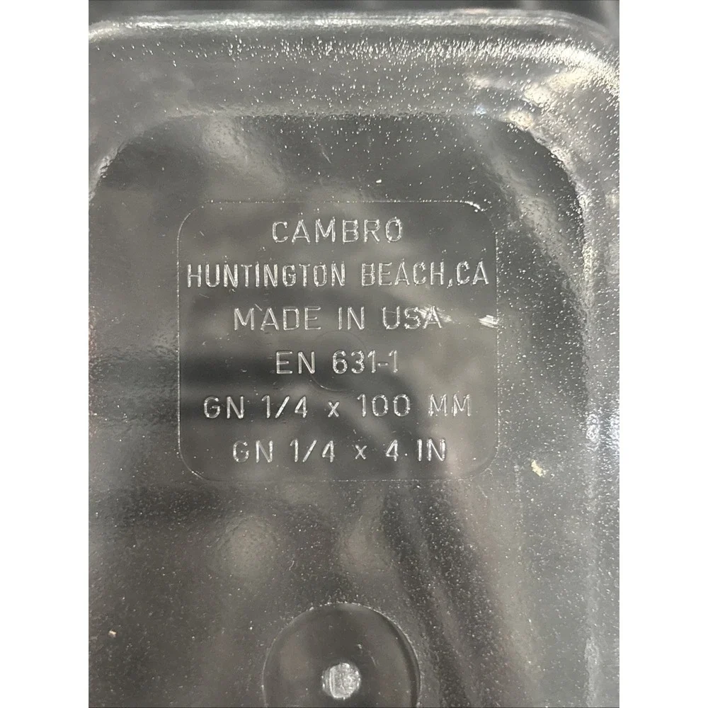 Cambro‎ Camwear 44CW135 Food Pan, 1/4 by 4-Inch, Clear